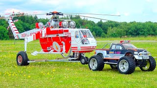 AWESOME S64F SIKORSKY SKYCRANE FIRE FIGHTER RC SCALE TURBINE MODEL HELICOPTER FLIGHT DEMONSTRATION [upl. by Layney]