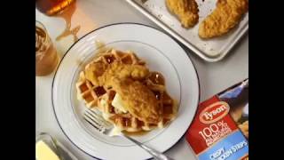 Quick Dinner Ideas  Chicken and Waffles  Tyson Foods Chicken Recipes [upl. by Riggs347]