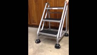 3 step rolling step ladder Home Depot [upl. by Runkel938]