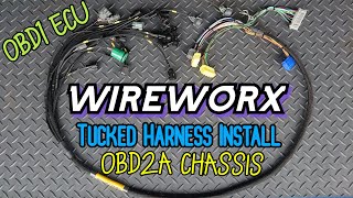 Wireworx OBD1 BD series tucked harness install B16 EK Civic [upl. by Neslund930]