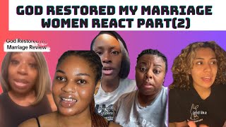 Women Reacting to God Restored My Marriage Testimony PART 2 [upl. by Htes39]