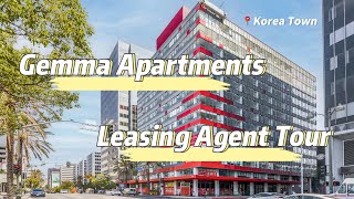 Gemma Apartments Leasing Agent Tour  Los Angeles Koreatown  Tripalink [upl. by Eitsim493]