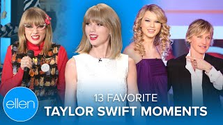 The 13 Best Taylor Swift Moments on the Ellen Show [upl. by Alyakem824]