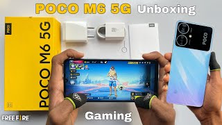 Poco M6 5G unboxing and gaming test MediaTak Dimensity 6100 CPU  50MP camera [upl. by Anwat]