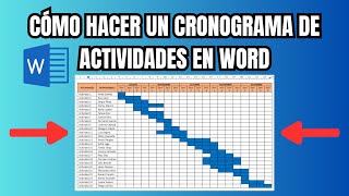 Cómo hacer un cronograma de actividades en Word  PLANTILLA DE DESCARGA [upl. by Mcleod]