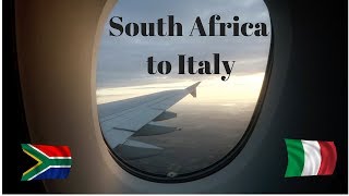 Travel from South Africa to Italy  Travel Vlog [upl. by Attegroeg]