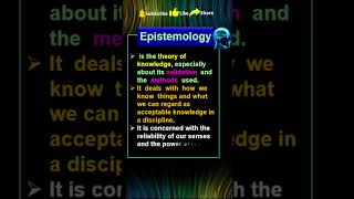 What is Epistemology in research  shorts short viral [upl. by Godliman]