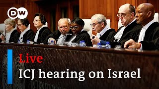 Live International Court of Justice ICJ public hearing on Israel  DW News [upl. by Ching]