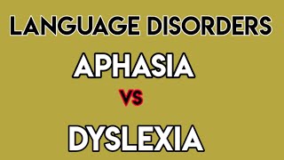 Language Disorders Aphasia and Dyslexia [upl. by Artenak796]