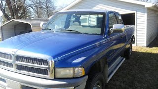 96 Dodge Ram 2500 HD Tour and start up [upl. by Ynnelg]