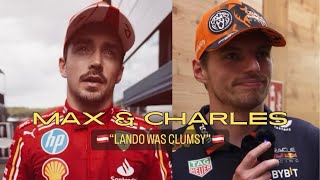 F1 Champion Max Verstappen Talks About His Crash With Lando Norris In Austria [upl. by Ynottirb]