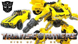 Transformers Studio Series 100 RISE OF THE BEASTS Deluxe Class BUMBLEBEE Review [upl. by Niro]