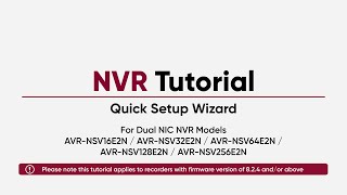 Diversity NVR Dual NIC Models Quick Setup Wizard [upl. by Naam]