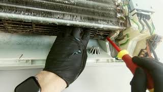 How to clean an Aircon  DIY Aircon Service  Panasonic  Fix Aircon Leakage [upl. by Atrahc]