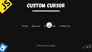 How to create custom cursor using html css and javascript only [upl. by Minier]