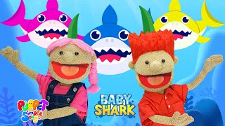 Baby Shark 🦈 Nursery Rhymes amp Kids Songs  Puppet Simple Song [upl. by Mcnally]