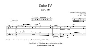 Handel  Suite No 4 HWV 429 II  Allemande [upl. by Idnaj]