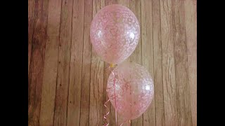 How to get confetti to stick inside a helium latex balloon [upl. by Atiken]