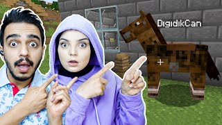 DIGIDIKCAN İÇİN NETHERDE EYER ARADIK 🥰 MİNECRAFT 24Bölüm [upl. by Elli]