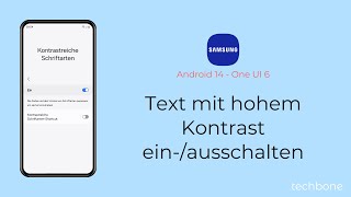 Text mit hohem Kontrast einschalten oder ausschalten  Samsung Android 14  One UI 6 [upl. by Annaihr]