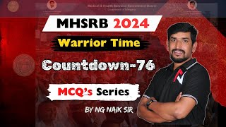 🩺MHSRB 2024 Warrior Time  Countdown76 Days🩺Nursing Entrance Exams TelanganaLive Online Coaching🩺 [upl. by Jamille]