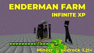 Enderman Farm XP Farm Minecraft Bedrock 121  Pocket edition  Xbox [upl. by Eus]