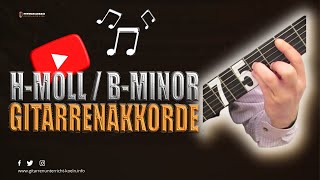 H MOLL AKKORD GITARRE  GITARRENGRIFF H MOLL [upl. by Ericka813]