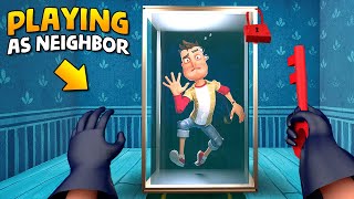 PLAYING AS THE NEIGHBOR BUT I GOT KINDA EVIL Part 17  Hello Neighbor Gameplay Mods [upl. by Antipas637]