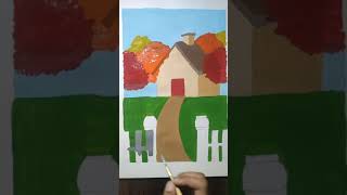 Naive art painting shorts youtubeshorts shortvideo [upl. by Carly]