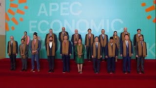 President Joe Biden Enters Last for APEC Family Photo [upl. by Suolekcin103]