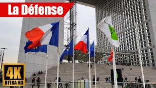 【4K】La Défense Puteaux 🇫🇷 HautsdeSeine Walking Tour Ultra HD 60fps [upl. by Mehalick]