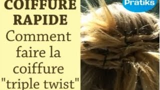 Comment faire la coiffure « Triple Twist » [upl. by Fish595]