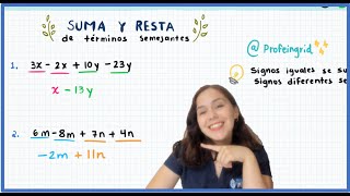 SUMA Y RESTA DE TÉRMINOS SEMEJANTES  ÁLGEBRA FÁCIL [upl. by Bury]