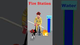 The firefighter do you like Fire chicken or fire cat or fire dog shorts dog [upl. by Takeo]