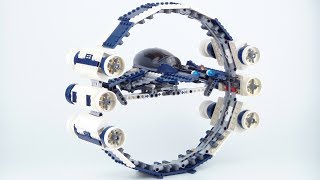 LEGO Star Wars Jedi Starfighter with Hyperdrive Booster Ring 7661 Review [upl. by Nebuer]