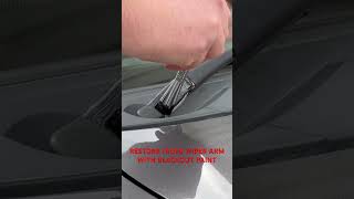 Restore faded windscreen wiper arms with Blackout Paint 🎨 carcare painting wipers diy [upl. by Naillik]