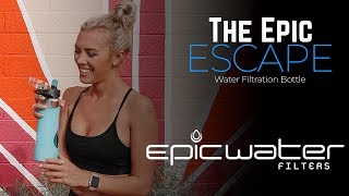 Escape Glass Water Bottle with filter by Epic Water Filters [upl. by Tj609]