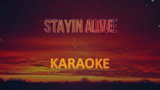 Stayin Alive Bee Gees Karaoke  Pista Musical [upl. by Droffats]