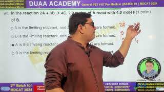 Chemistry portion of General PET 07 for MDCAT 2024 Batch 02 duaacademymirpurmathelo9633 jemlani [upl. by Ettebab]