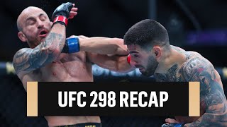 UFC 298 RECAP Ilia Topuria remains UNDEFEATED after KO  CBS Sports [upl. by Iilek]