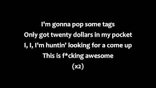 Thrift Shop  Macklemore Feat Wanz Lyrics [upl. by Buehrer]