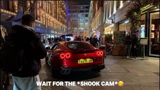 BRE Ferrari 812 Superfast Terrorizing London SHOOK CAM amp Loud Revs [upl. by Niboc]