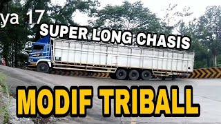 TRUCK FUSO MODIF TRIBALL TIDAK KUAT NANJAK SITINJAU LAUIK [upl. by Elumas]