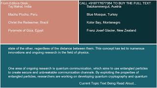 Innovations and ongoing research in quantum entanglement [upl. by Acinonrev605]