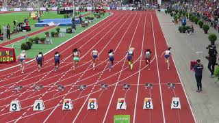 FBK Games 2019 Hengelo 100m vrouwen winst Dafne Schippers [upl. by Okihcim]