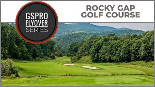 GSPro Course Rocky Gap Golf Course Flyover [upl. by Helene922]