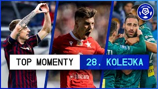 TOP MOMENTY 28 kolejki  Ekstraklasa  202122 Komentarz [upl. by Knowlton484]