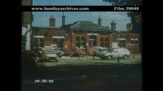 Elmers End station Beckenham Kent 1970s Archive film 38048 [upl. by Ai]