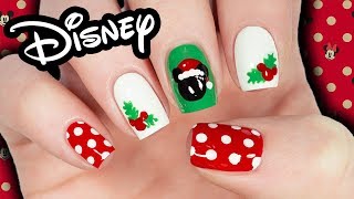 Disney Mickeys Very Merry Christmas Nail Art [upl. by Cower]