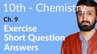 Class 10th chemistry Chapter 9 Short Question 10th Class chemistry Chapter 1 Short Question Answers [upl. by Garber]